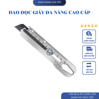 Dao Dọc Giấy Inox Đa Năng Chống Rỉ Cắt Giấy Vặn Mở Ốc Mở Lắp Bia Cậy Nắp Chai Đo Đạc Siêu Tiện Ích