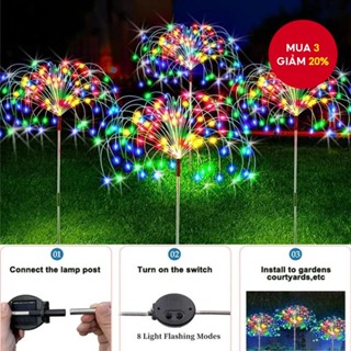 420 / 360LED Đèn pháo hoa sân vườn năng lượng mặt trời 8 chế độ Ánh sáng năng lượng mặt trời ngoài trời chống nước cho hiên lối đi lối đi Trang trí tiệc
