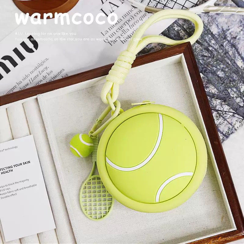 Coin Purse Coin Purse remai Tennis Sports Hangable Pendant8cc Storage Silicone Mini Earphone Bag Cre