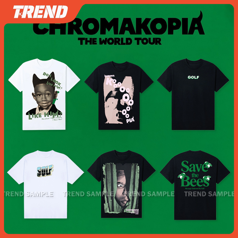Áo thun unisex cotton cổ điển từ bộ sưu tập Chromakopia của Tyler, The Creator - hình in tay ngắn, n