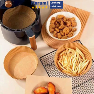  Miếng Giấy Lót Nồi Chiên Không Dầu Hình Khuôn Bánh Giấy Lót Nồi Chiên Không Dầu Khay Lót Nồi Chiên Giấy Nến 
