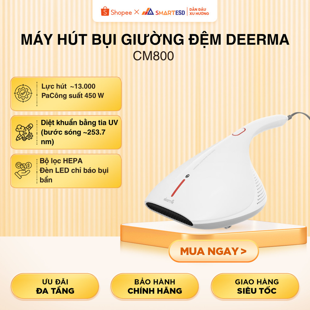 Máy Hút Bụi Giường Đệm Deerma CM800 -[BẢO HÀNH 12 THÁNG]