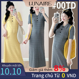 Váy bà bầu, Kiểu mới, Váy dệt kim, Mùa hè, Váy dài, Tay ngắn, Thêu, Vặn thừng, Thon gọn, Rộng rãi, Siêu hot, Dáng dài, Chất Cotton, Đầm bầu bigsize, Cực xinh, Thanh lịch, Phong cách Hàn Quốc, Rất dễ mặc, Thun, Dễ thương,Eo cao chỉnh hình,Nàng thơ mẹ bỉm