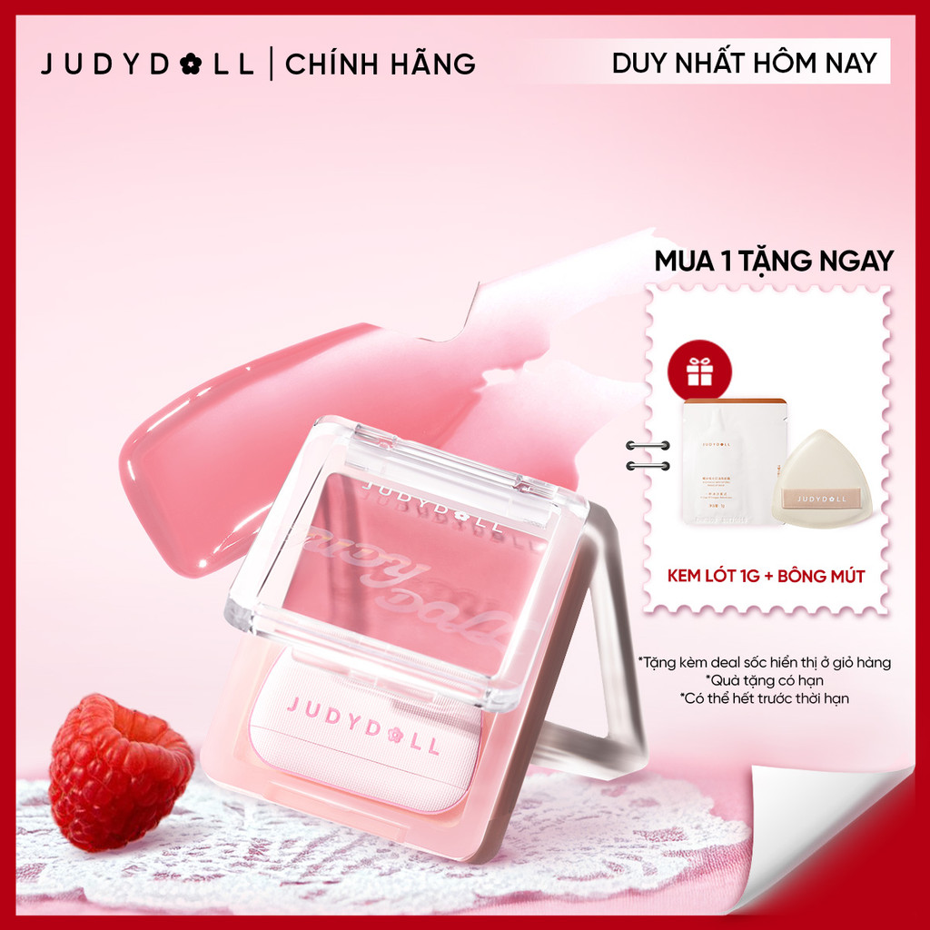 [NEW] JUDYDOLL Má Hồng Kem Glow Blush Balm Căng bóng Không vỡ nền Tự nhiên Lâu trôi 3g