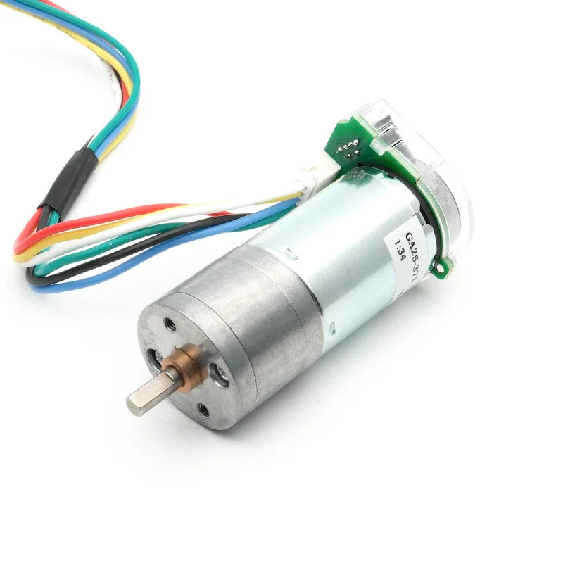 JGA25-371 Bộ mã hóa quang điện 360CPR có độ chính xác cao Động cơ giảm DC 12V DIY Cân bằng thông min
