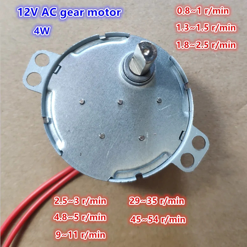 TYC-50 12V 1 vòng / phút 2.5 vòng / phút 5 vòng / phút 30 vòng / phút 50 vòng / phút Động cơ bánh ră