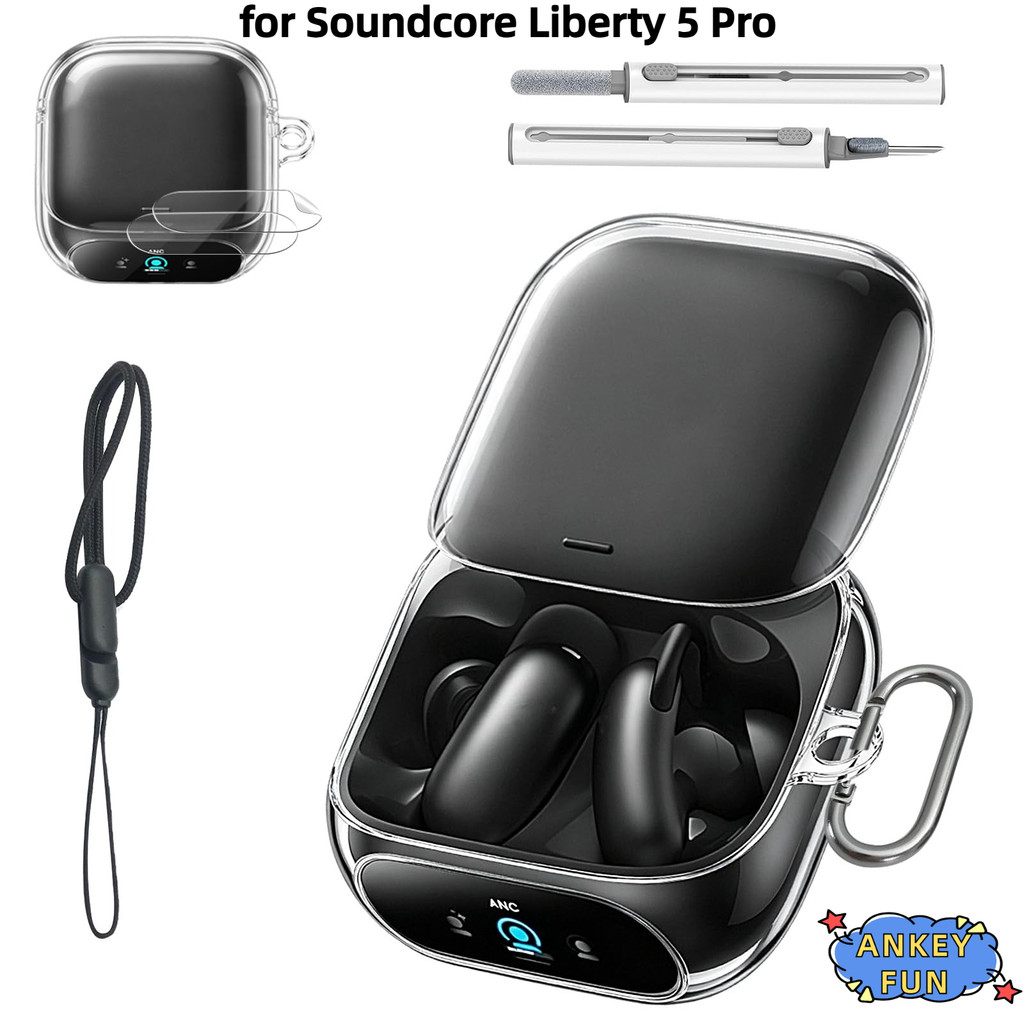 Compatible with Anker Soundcore Liberty 5 Pro Clear Earphone Case TPU Shell Transparent Headphone Co