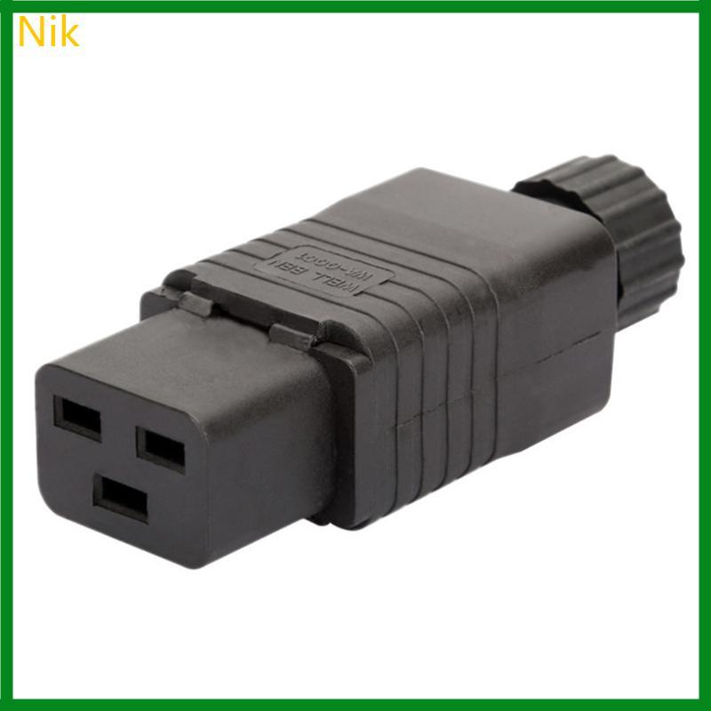 Đầu nối dây nguồn Nik IEC 320 C19 16A Đen PDU IEC 320 C19 Ổ cắm có thể xoay lại