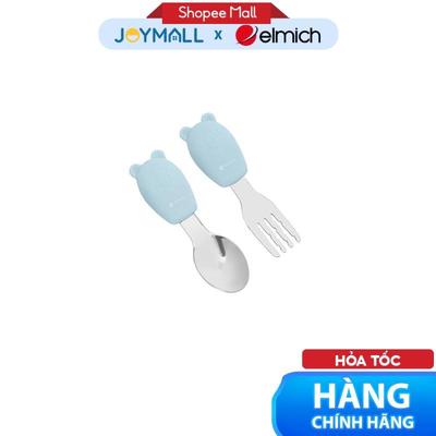 Bộ Thìa Muỗng Nĩa Cho Bé Silicon Inox304 Elmich Babycare EL-0005TD2, Hàng Chính Hãng - JoyMall