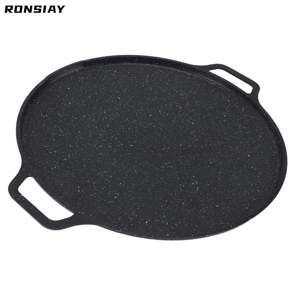 RONSIAY Chảo nướng điện Hàn Quốc RONSIAY, Chảo nướng tròn chịu nhiệt độ cao Hàn Quốc, Ổ cắm dầu dày 