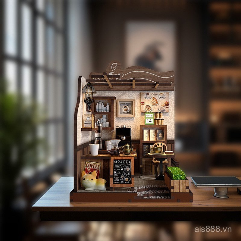 WVFN [Cash commodity and quick delivery]diy Cottage, Country Coffee House, Model House, Intelligent 