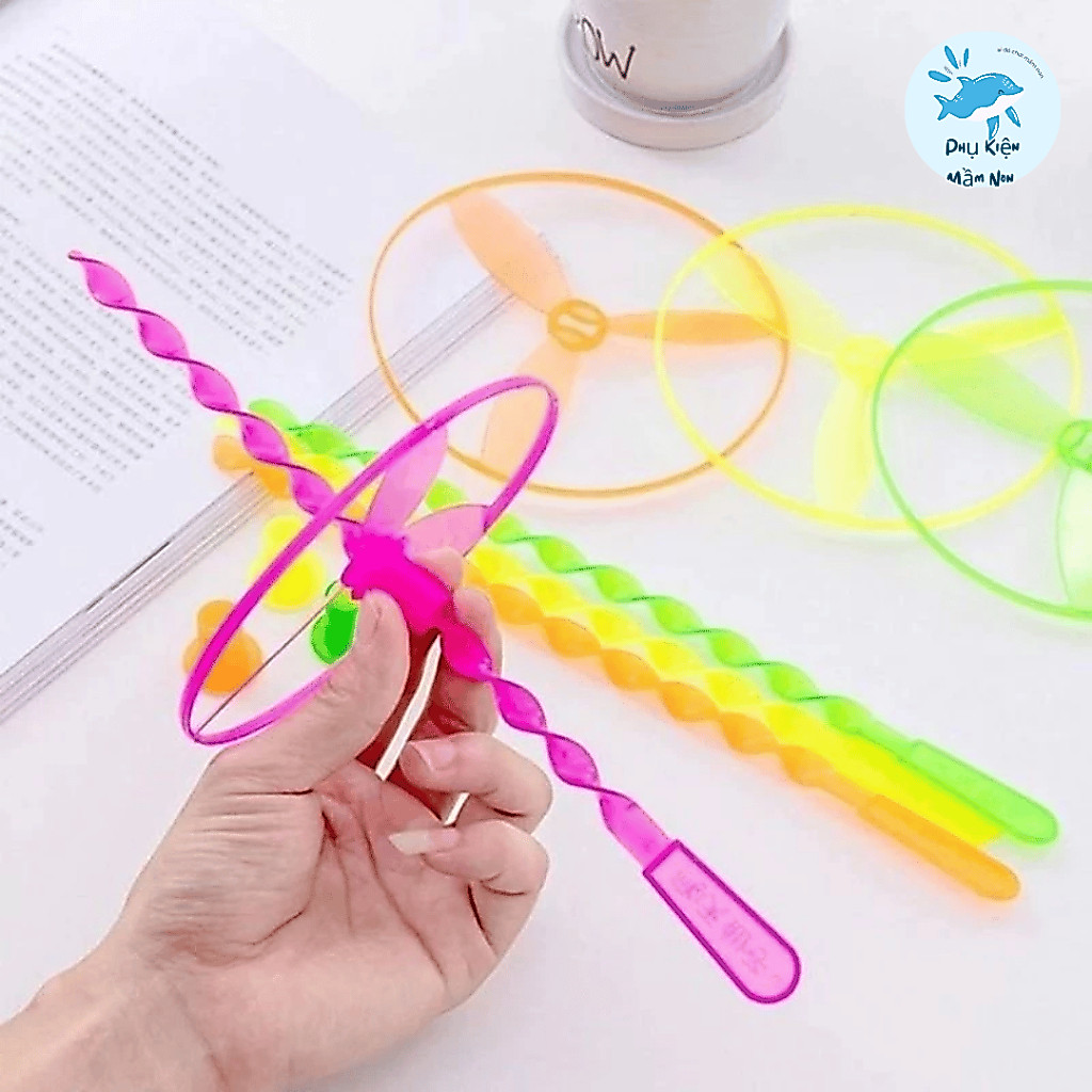Chong chóng rút nhựa - Bộ đồ chơi cánh quạt máy bay cho bé