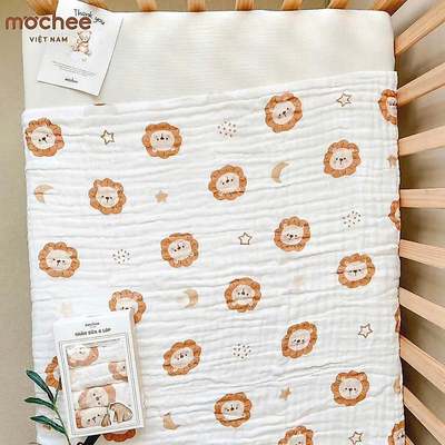 Khăn tắm xô 6 lớp Mochee họa tiết 110*110cm (Cái)