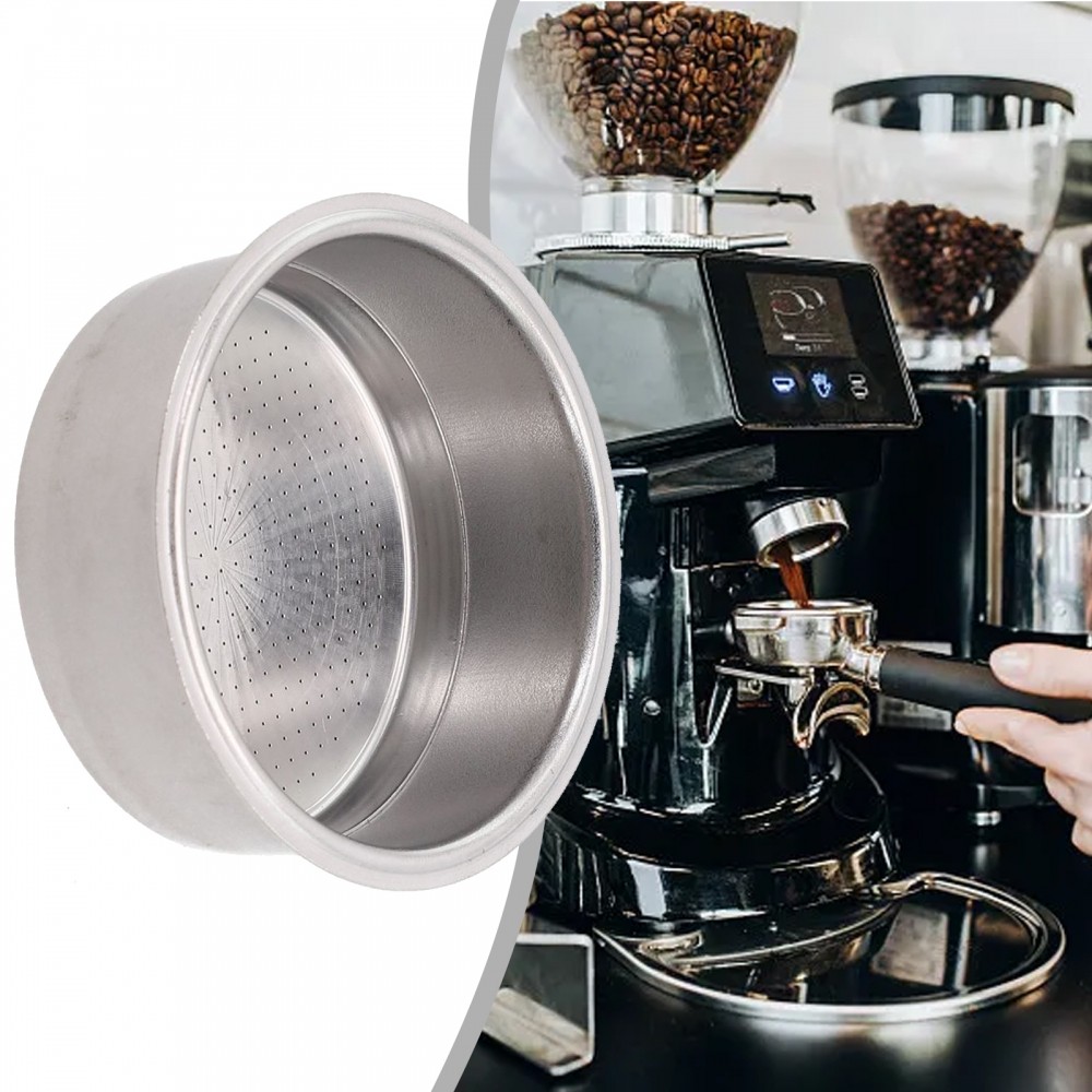 [DOLLDOLL-VN]Compact 51mm Stainless Steel Blind Filter Basket for Fresh Brewed Coffee