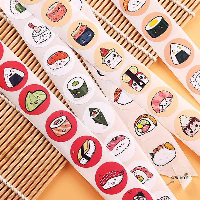CMinYP 1 Cuộn 2.5cm / 1inch Hoạt Hình Tròn Họa Tiết Sushi Stier Sinh Nhật Trang Trí Đám Cưới Stier N