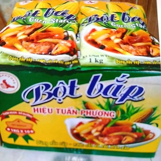 Bán sỉ 1 thùng 10 kg bột bắp Tuấn phương gói 1 kg,làm súp, nấu nước sốt, xào.