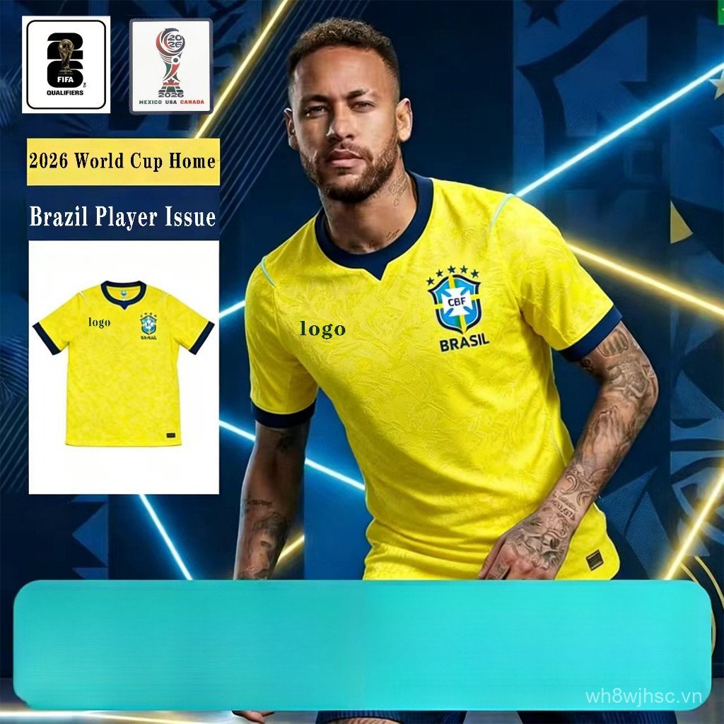 [Vấn đề cầu thủ] Áo bóng đá ngắn tay Brazil 2026-27 Áo bóng đá dành cho người lớn Brasil 2026 World 