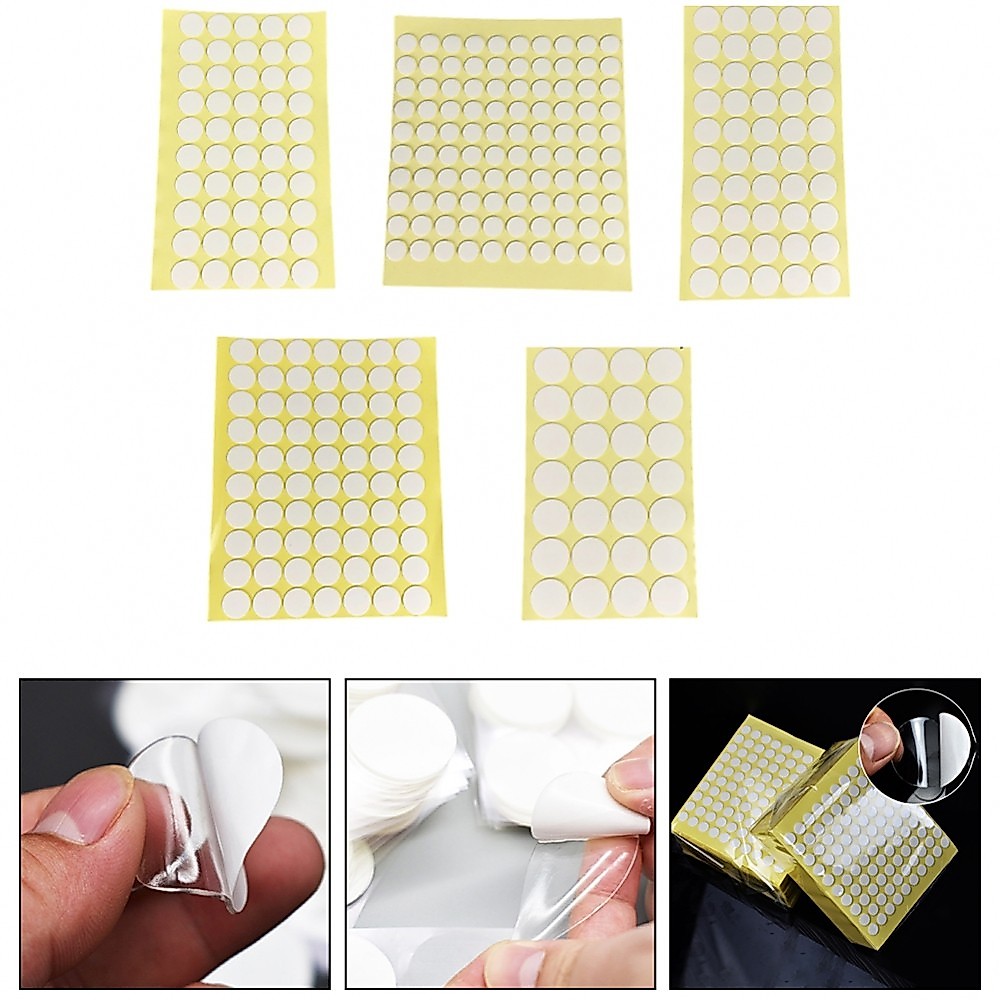 [DOLLDOLL-VN]Transparent Round Nano Tape with Acrylic Glue 5 Sheets of Traceless Double sided
