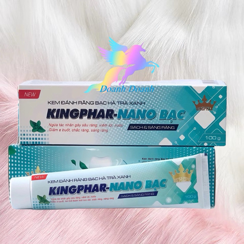 Kem Đánh Răng Trà Xanh Bạc Hà Nano Bạc  kingphar 5 ,tupe 300g