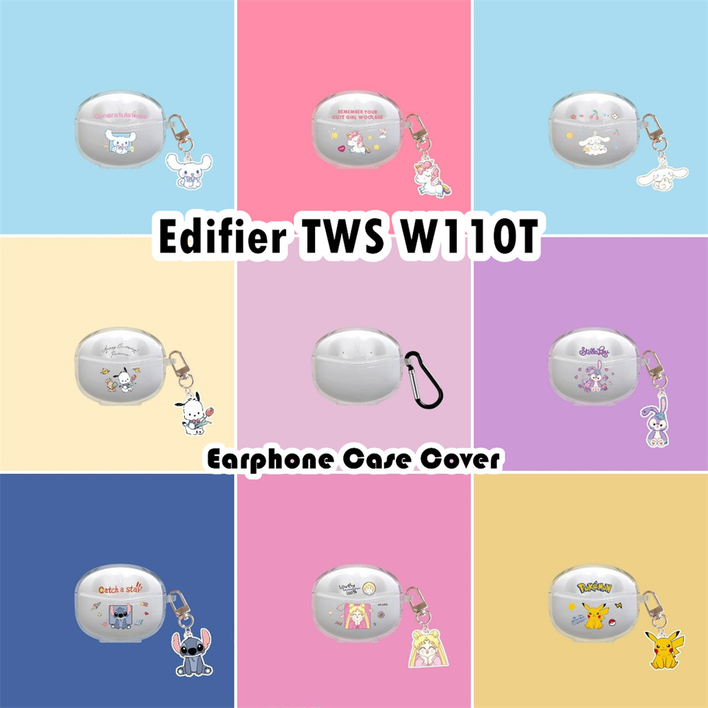 【imamura】Cho Edifier TWS W110T ốp tai ng Case Phim hoạt hình sáng tạo Vỏ Bảo Vệ Hộp Sạc Tai Nghe
