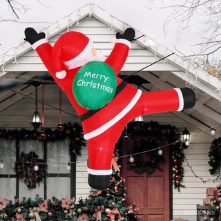  6ft Treo Giáng Sinh Bơm Hơi Ông Già Noel Trang Trí Tích Hợp Đèn LED Thổi Đồ Trang Trí Giáng Sinh Trang Trí Ngày Lễ Cho Mái Ngoài Trời Trong Nhà Cửa Sổ Tường 