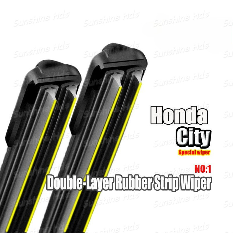 Lưỡi gạt nước Honda City GM6 silicone 1 đôi kích thước 24 inch + 14 inch gm6 đôi khăn lau silicon