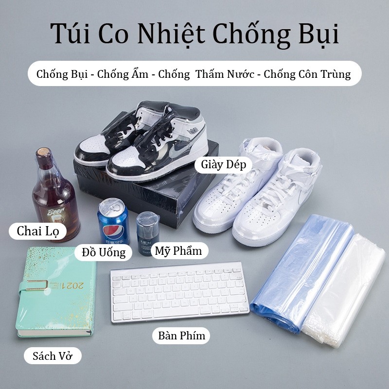 [HCM] Set 50 Túi Co Nhiệt Bọc Bảo Vệ Giày Chống Bụi Và Ẩm Tiện Dụng-GL602