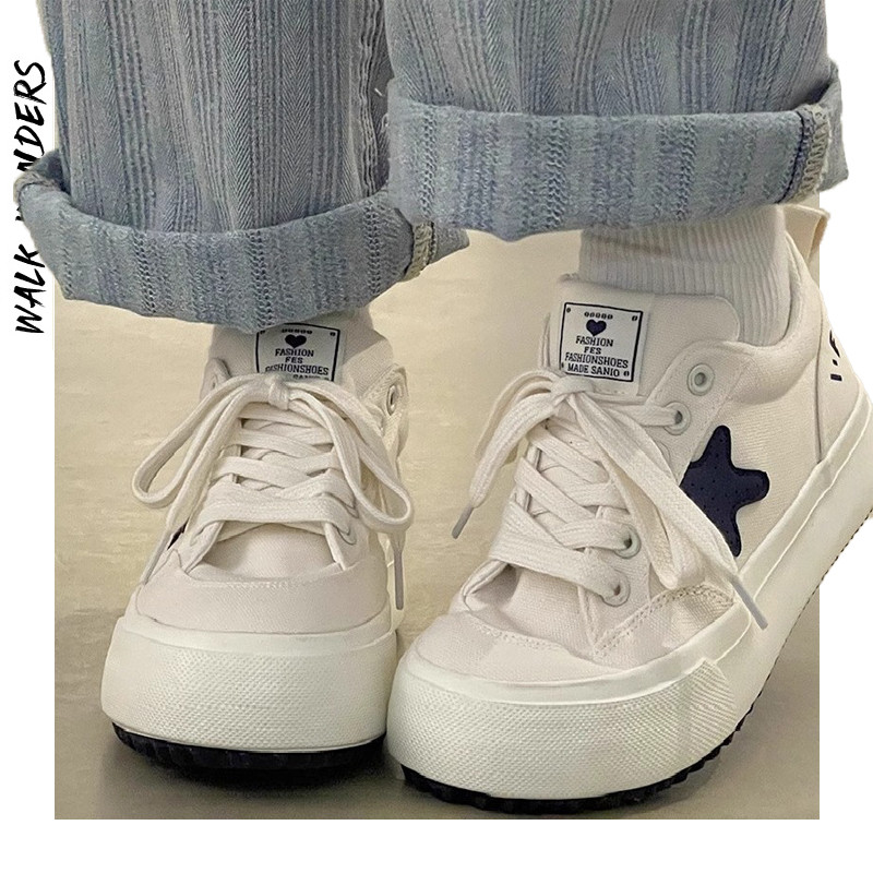 Giày thể thao nữ hình ngôi sao giày vải canvas chất lượng cao thoải mái và thoáng khí cỡ 35-40