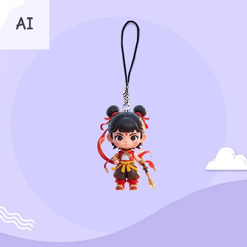 AI Nezha 2: Cậu Bé Quỷ Chinh Phục Vua Rồng Hoạt Hình Anime Dây Xích Điện Thoại Di Động Giá Trị Cao N