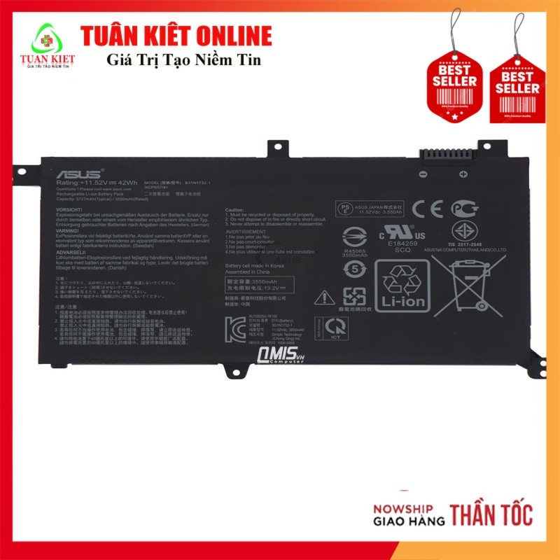 Pin Laptop Asus B31N1732 VivoBook S14 S430FA S430FN S430UA X430UF