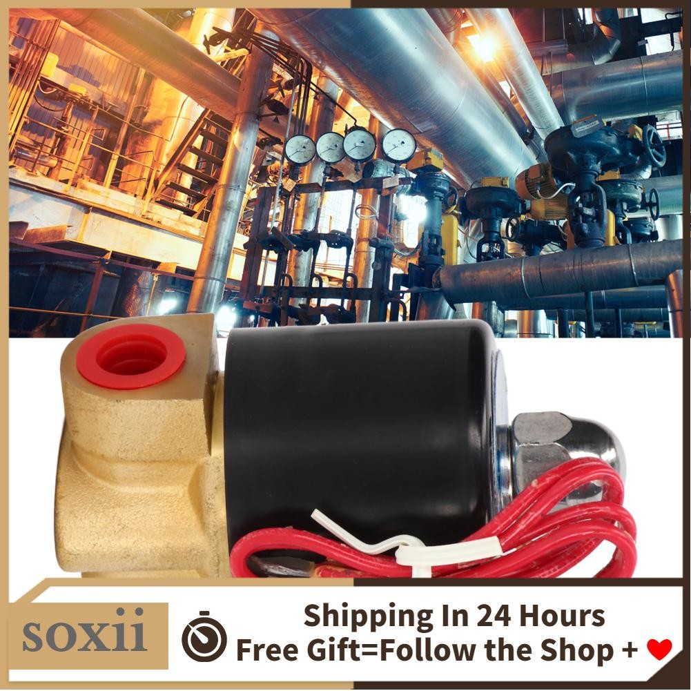 Soxii Van điện từ bằng đồng 1/4in thường đóng nước 220V 2W025‑08 cho ngành công nghiệp