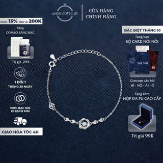 Lắc tay bạc Ý S925 Hoa Sương Asimi, lắc tay bạc nữ nhẹ nhàng trong suốt Blossom Veil LT41