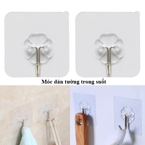 COMBO 4 MÓC DÁN TƯỜNG TRONG SUỐT