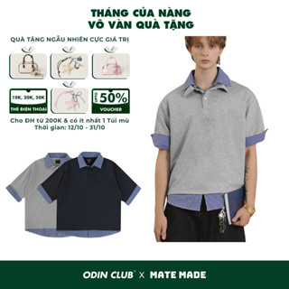 Áo polo phối Light ODIN CLUB, Áo polo nam nữ phối layer sơ mi, chất liệu vải cotton co dãn 2 chiều