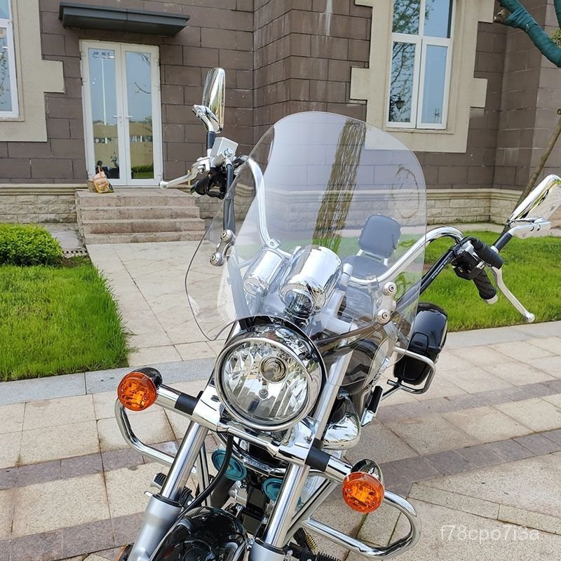 Kính chắn gió xe máy Cruiser Suzuki GZ150-A độ kiểng mặt nạ chắn gió trước mica hữu cơ chịu lực cao 