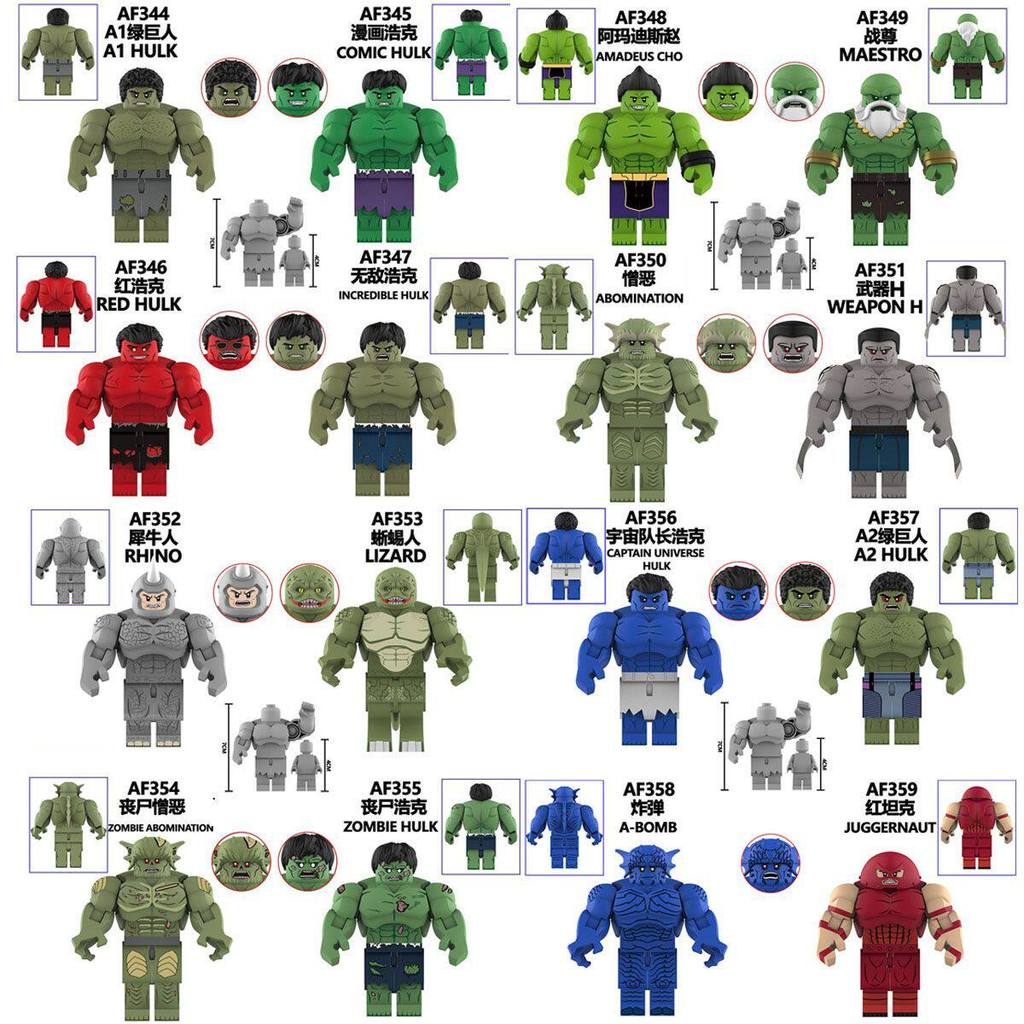 Siêu Anh Hùng Captain Universe Hulk Bomb Red Tank Hulk Lắp Ráp Khối Xây Dựng Đồ Chơi AF356 45SQ