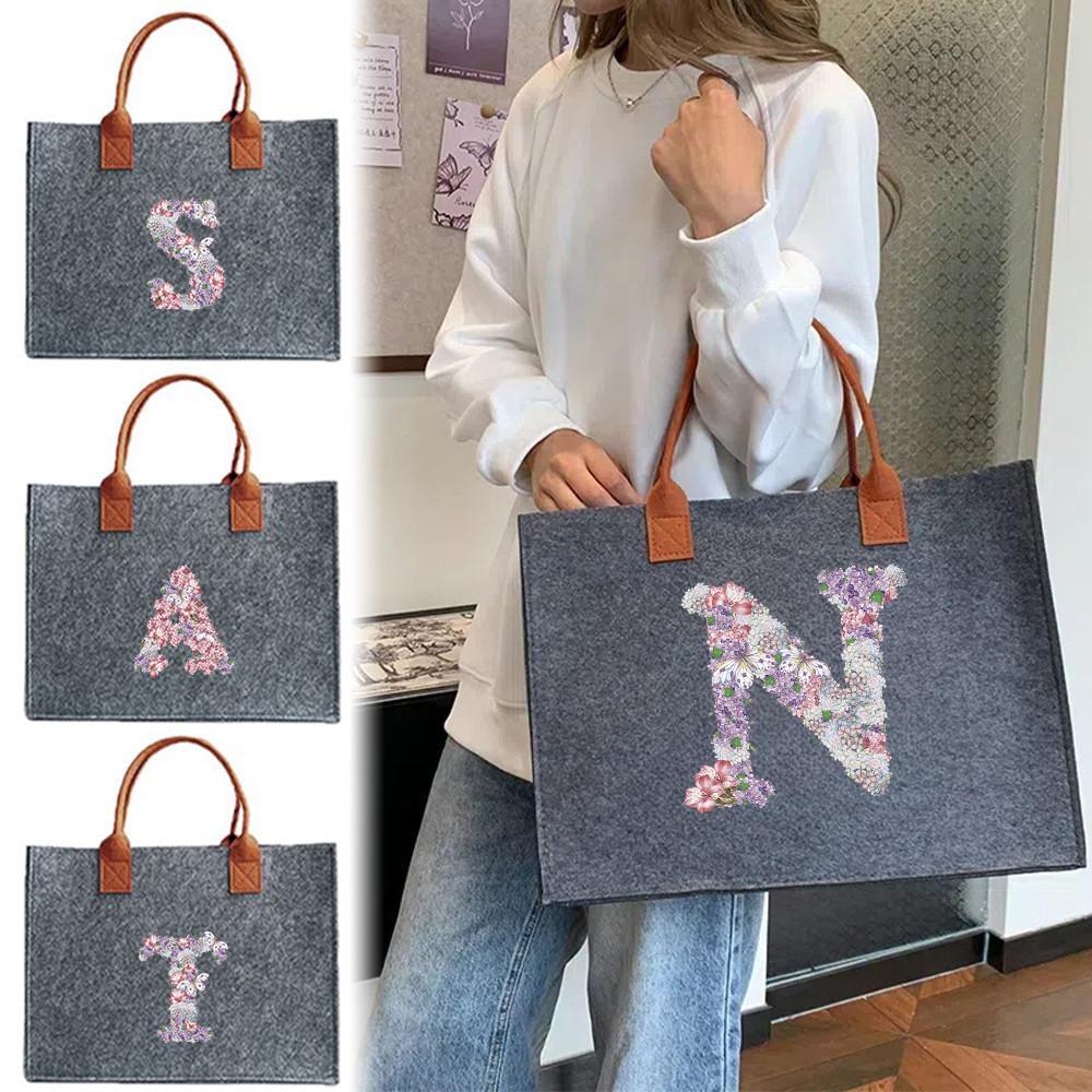 new Felt tote bag Teacher's gift Felt Gift Bag Eco Bag All Beg Eco untuk Semua Beg Hadiah Felt rose 