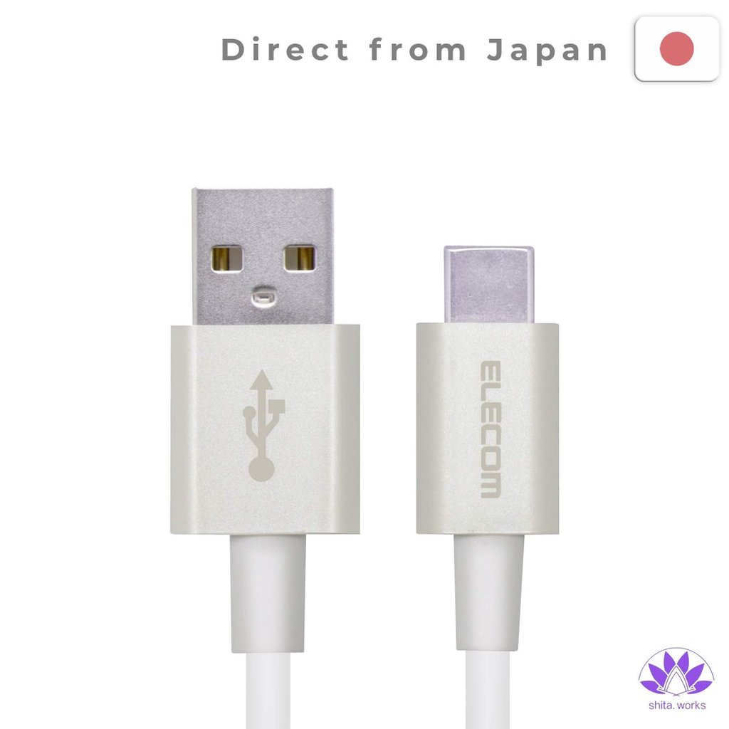 ・Direct from Japan・ Cáp USB ELECOM dành cho điện thoại thông minh / USB (A-C) / Được chứng nhận / L