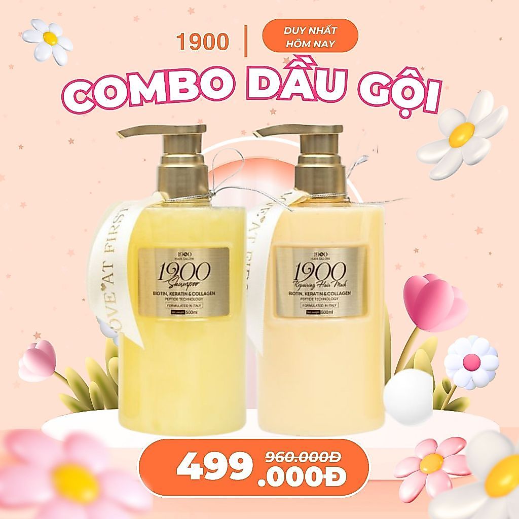 cặp dầu gội và ủ hair salon 1900