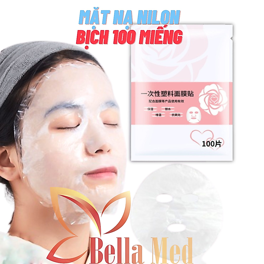 Mặt nạ nilon ủ , màng nilong ủ , ủ kem, cấp ẩm - bịch 100 miếng