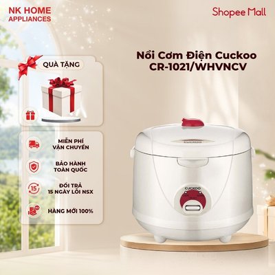 Nồi Cơm Điện Cuckoo CR-1021/WHVNCV 1.8L - Gia Nhiệt 3D - Nắp Gài Chắc Chắn | Bảo hành chính hãng