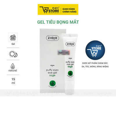 Gel Tiêu Bọng Mắt Ziaja 15ml Chăm Sóc Da Vùng Quanh Mắt Cho Mọi Loại Da Và An Toàn Với Mắt EUPC STORE