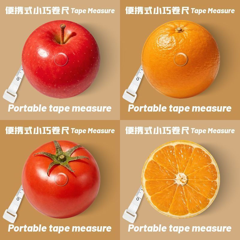 TQ~Apple Orange Fruit Creative Measuring Tape2Meter tape measure for measuring waist, hip, and body 