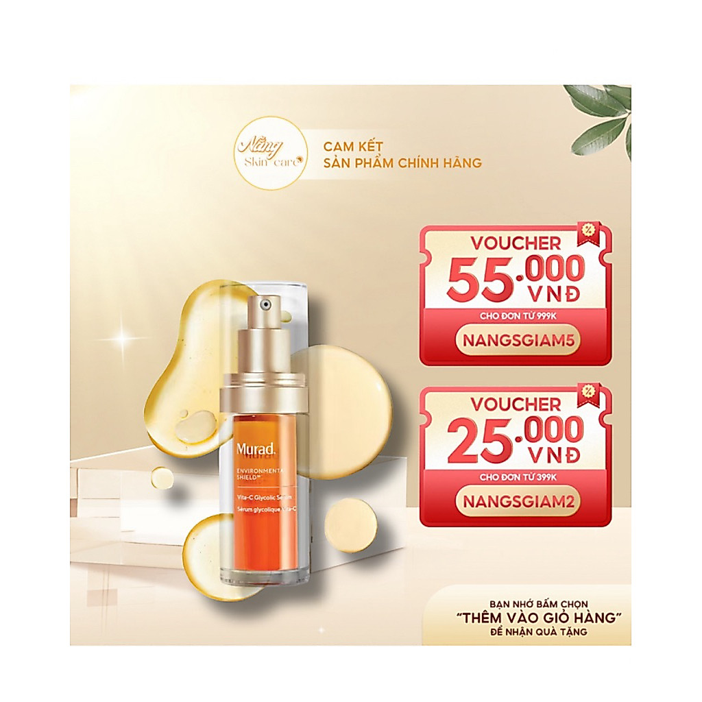 [HÀNG CÔNG TY] Serum Giảm Thâm, Nám & Đốm Nâu Murad Vita-C Glycolic Brightening Serum Chính Hãng