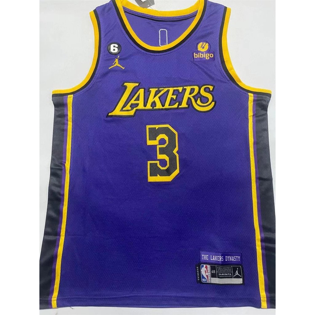 Lakers 23 mùa No. Áo đấu James Retro số 6 Số 24 Kobe 0 Westbrook No. 3 Đồng phục bóng rổ Davis Nam N