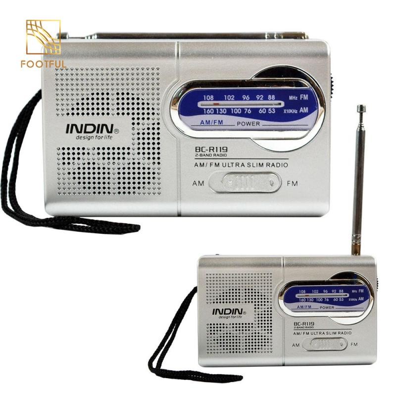 Pocket Di Động Mini AM / FM Radio Loa Thế Giới Thu Ăng Ten Kính Thiên Văn