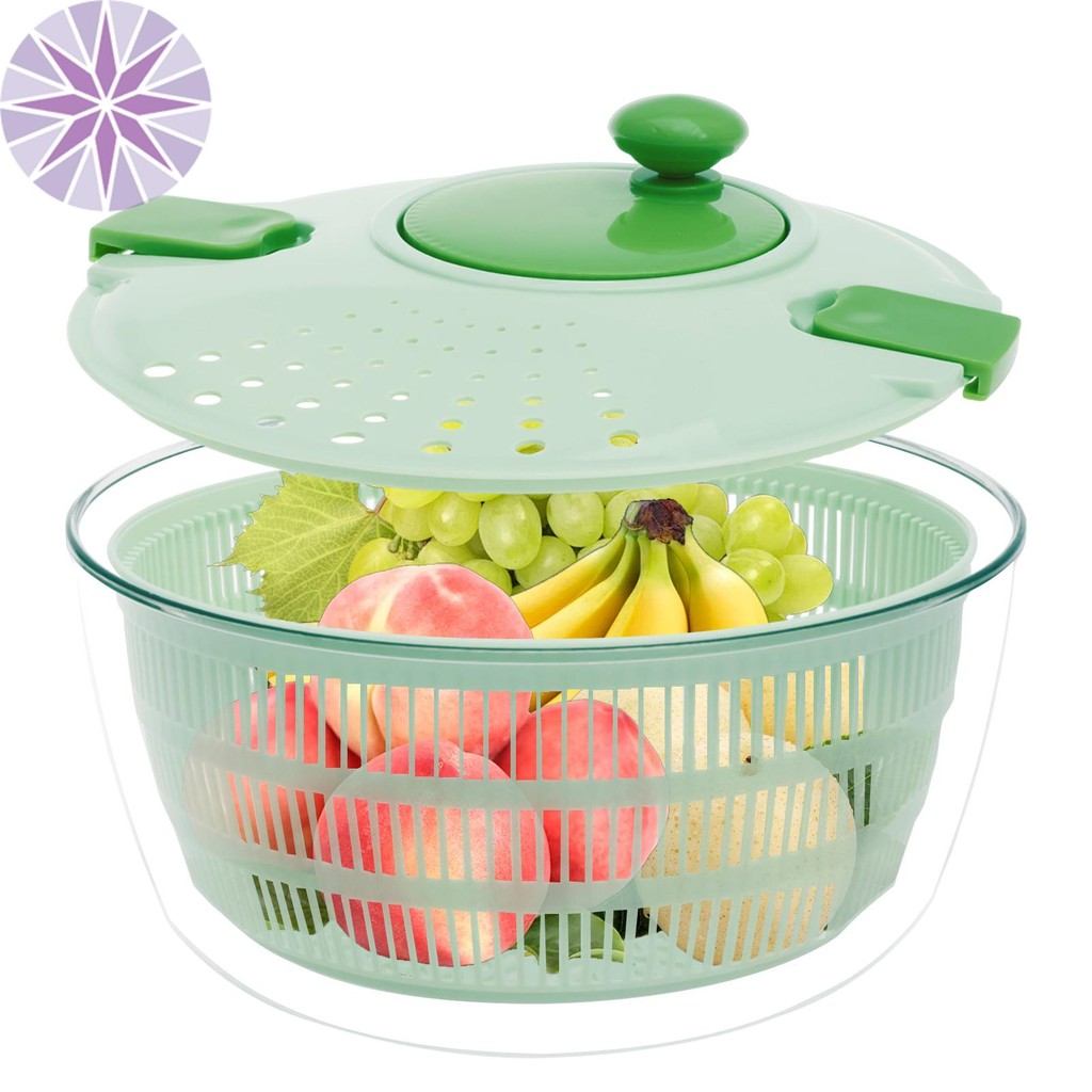 Máy Giặt Salad PP Sấy Nhanh Củ Cải Spinner Tiết Kiệm Thời Gian Salad Spinner Riêng Cho Rau SHOPQJC67