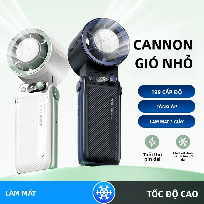 Quạt JF168 Pin 6.000mAh Pin trâu, tối đa dùng được 52 GIỜ - Có Sò Lạnh