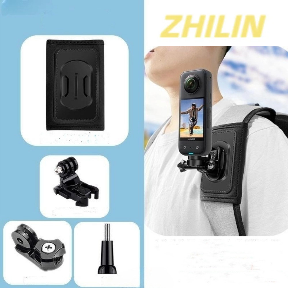 Kẹp ba lô quay 360 độ cho Insta360 Go Ultra / X5 / X4 / X3 / GO 3 / ace pro 2 / Go 3s Ngực Kẹp vai c