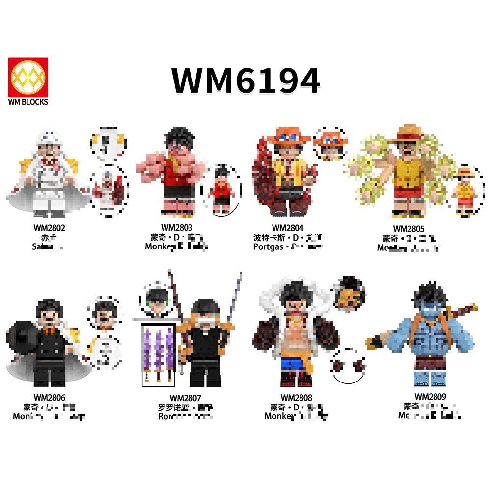Spot Goods#Foreign Trade Exclusive Supply WM6194Anime Series Pirates Assembled Building Blocks Minif